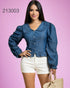 BLUSA DENIM MANGA LARGA 06311