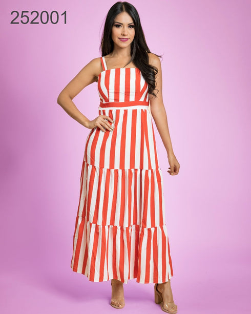 VESTIDO DE RALLAS 3189