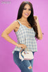 BLUSA DE CUADROS SIN MANGAS CR1298