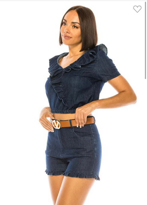 SET DENIM CON CINTO 302-N