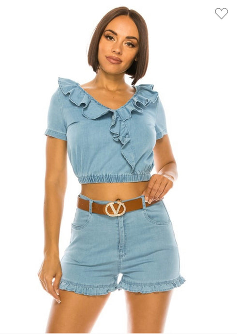 SET DENIM CON CINTO 302-N