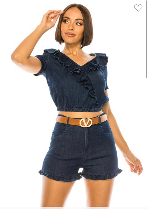 SET DENIM CON CINTO 302-N