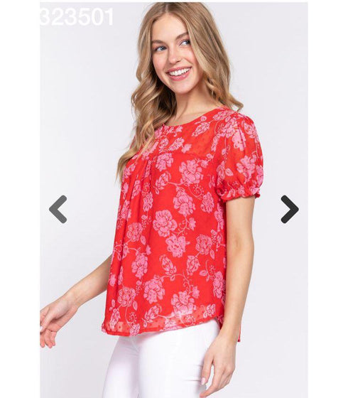 BLUSA DE ROSAS T13496