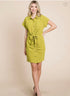 VESTIDO CAMISERO CON CUELLO CINTO EN LA CINTURA KAD1005
