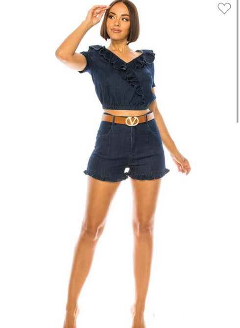 SET DENIM CON CINTO 302-N