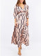 VESTIDO LARGO CON ESTAMPADO DE LETRAS 308-9