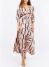 VESTIDO LARGO CON ESTAMPADO DE LETRAS 308-9