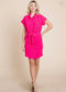 VESTIDO CAMISERO CON CUELLO CINTO EN LA CINTURA KAD1005